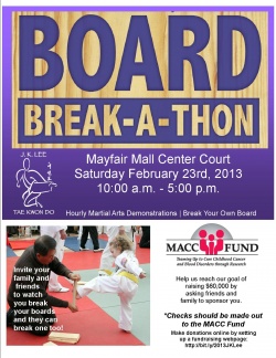 J.K. Lee Black Belt Academy Board Break-A-Thon